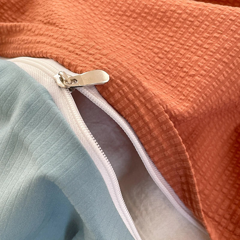 Dekbedovertrekset microfiber 3-delig met rits
