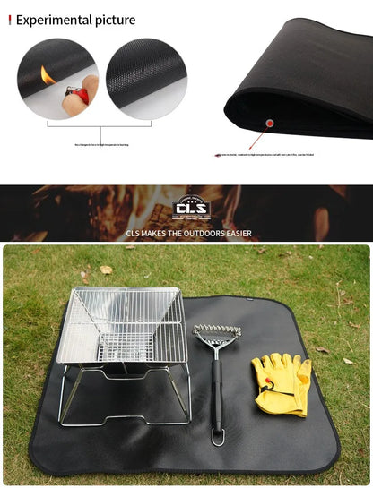 Hittebestendige glasvezel mat voor kampvuur en barbecue