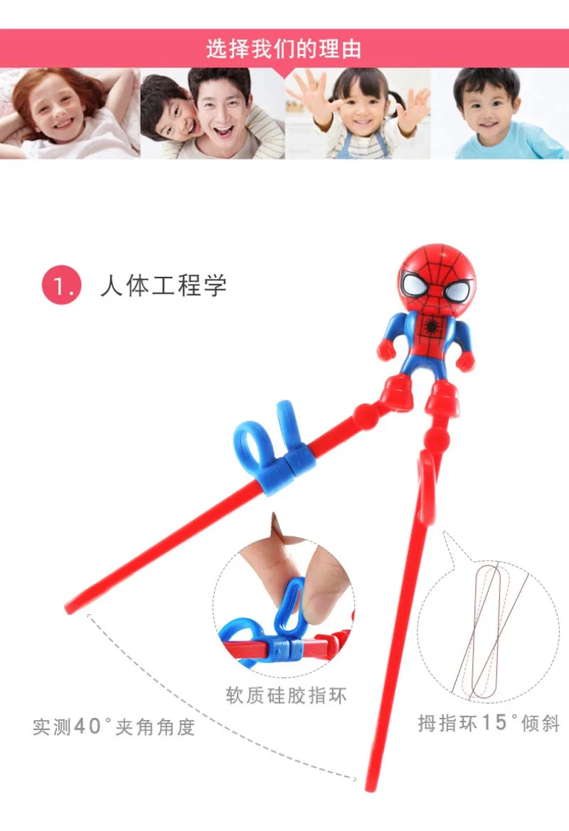 Marvel Trainings Eetstokjes Kinderen Spider-Man en Captain America