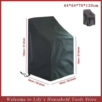 Tuinstoelhoes gestapeld 120x120x74 cm waterdicht