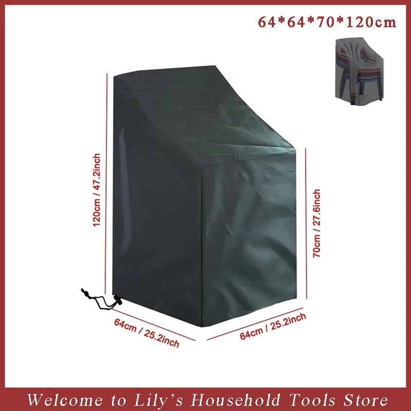 Waterproof Cover for Stacked Garden Chairs