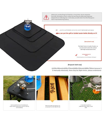Hittebestendige glasvezel mat voor kampvuur en barbecue