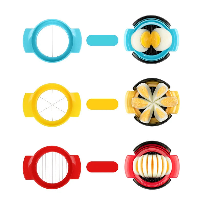 Eierbereider met snijring en bewaarbakje