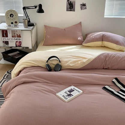 Dekbedovertrekset microfiber 3-delig met rits