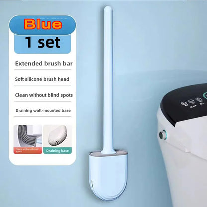 Toiletborstel siliconen ophangbaar met houder