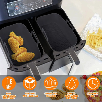Siliconen airfryer bakvorm rechthoekig