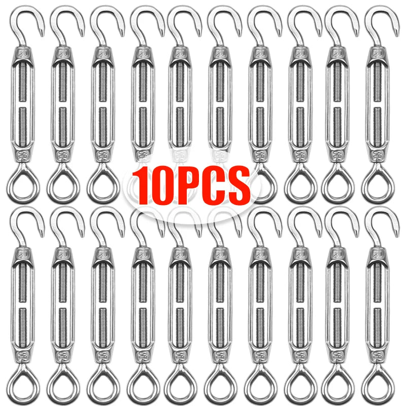 Haak- en oogspanner set 10 stuks ijzer verstelbaar