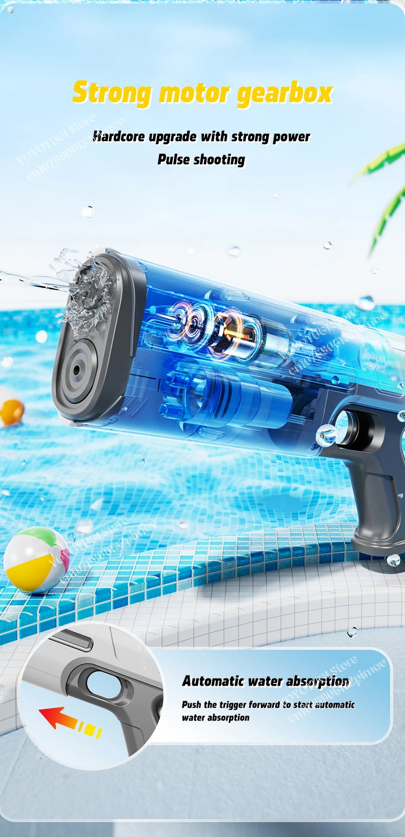 Fully Automatic Electric Water Gun with Large Capacity