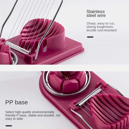 Ei snijapparaat met roestvrijstalen draad en PP basis