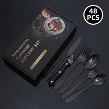 48-Delige Bestekset met Patroon Roestvrij Staal in Geschenkdoos