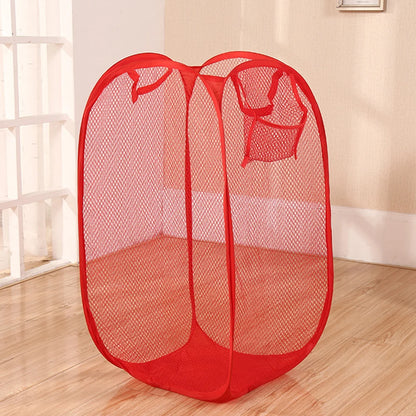 Wasmand opvouwbaar mesh 40x40x70 cm katoen