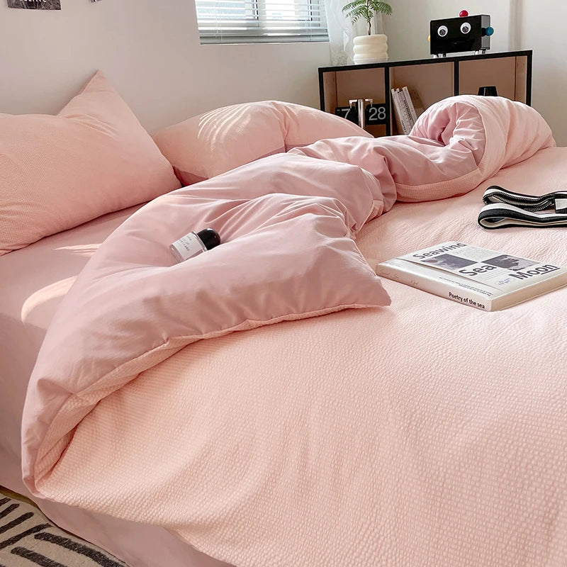 Dekbedovertrekset microfiber 3-delig met rits