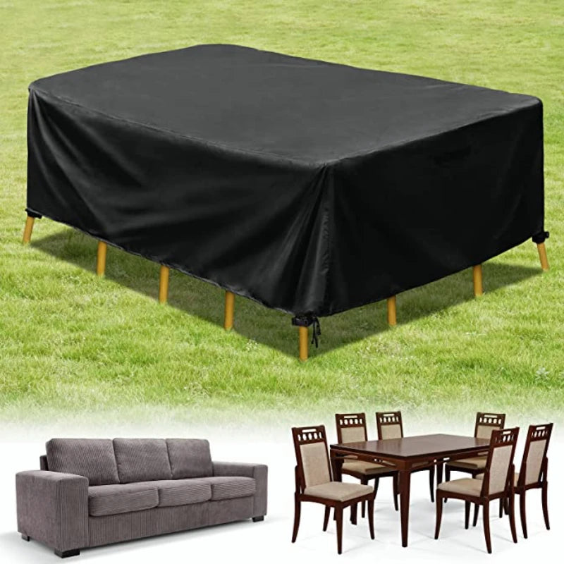 Tuinmeubelhoes 210D Oxford zwart-zilver