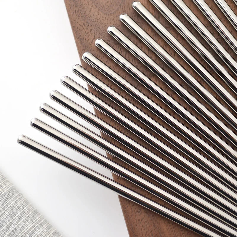 Roestvrijstalen Eetstokjes Set 23 Cm Antislip Voor Sushi Voor Thuisgebruik Huismerken.nl Duurzaam Stijlvol