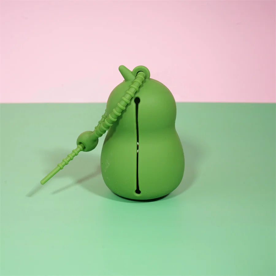 Hondenpoepzakjeshouder avocado met riemclip