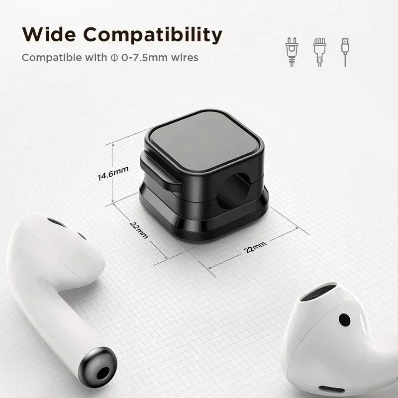 Cable clip with adhesive for desk and wall