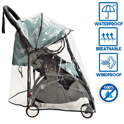 Regenhoes Kinderwagen met Ventilatie en Dubbele Ritsen