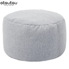 Ronde poef 30x20 cm katoen linnen