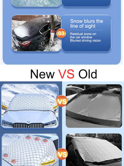 Voorruit hoes auto tegen sneeuw en ijs