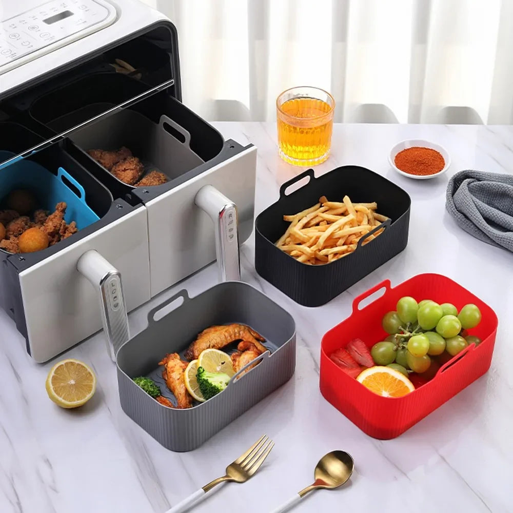 Siliconen airfryer bakvorm rechthoekig