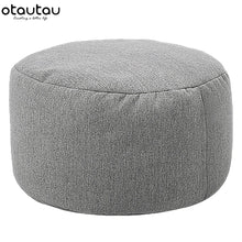 Ronde poef 30x20 cm katoen linnen