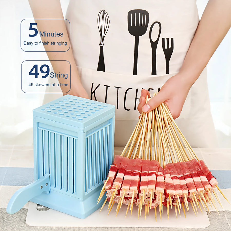 Kebab rijgbox 49 gaten plastic 18x13.8x11 cm