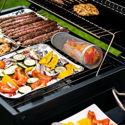 Barbecuebasket rol rond roestvrij staal