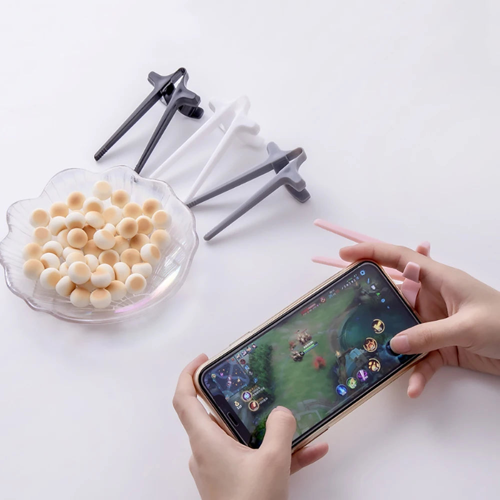 YOTOP Vinger Eetstokjes Houder Voor Snack En Gaming Voedselveilige Kunststof Herbruikbaar Compact 9,5 cm Voor Beginners
