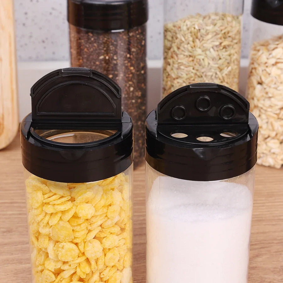 Kruidenpotjes kunststof shaker deksel 100-300 ml