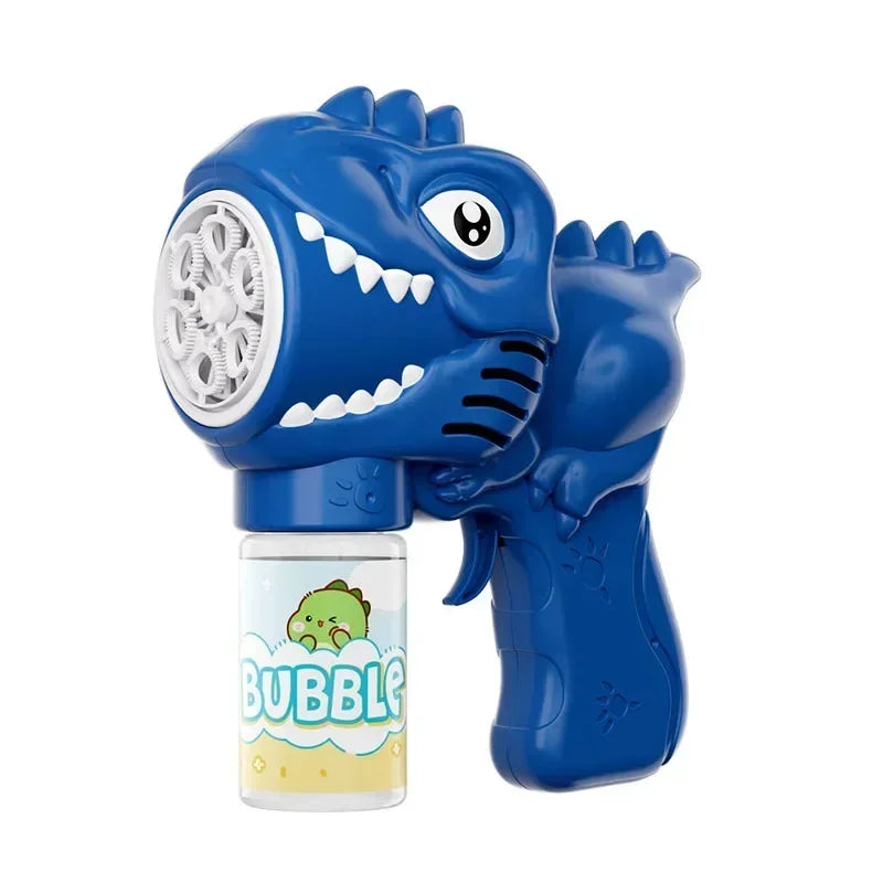 Dinosaurus bubbelmachine met licht 6 openingen