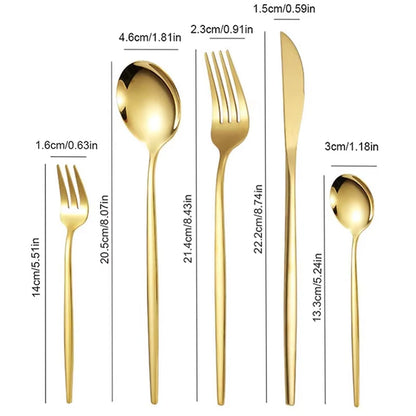 Gouden Portugese Bestekset RVS