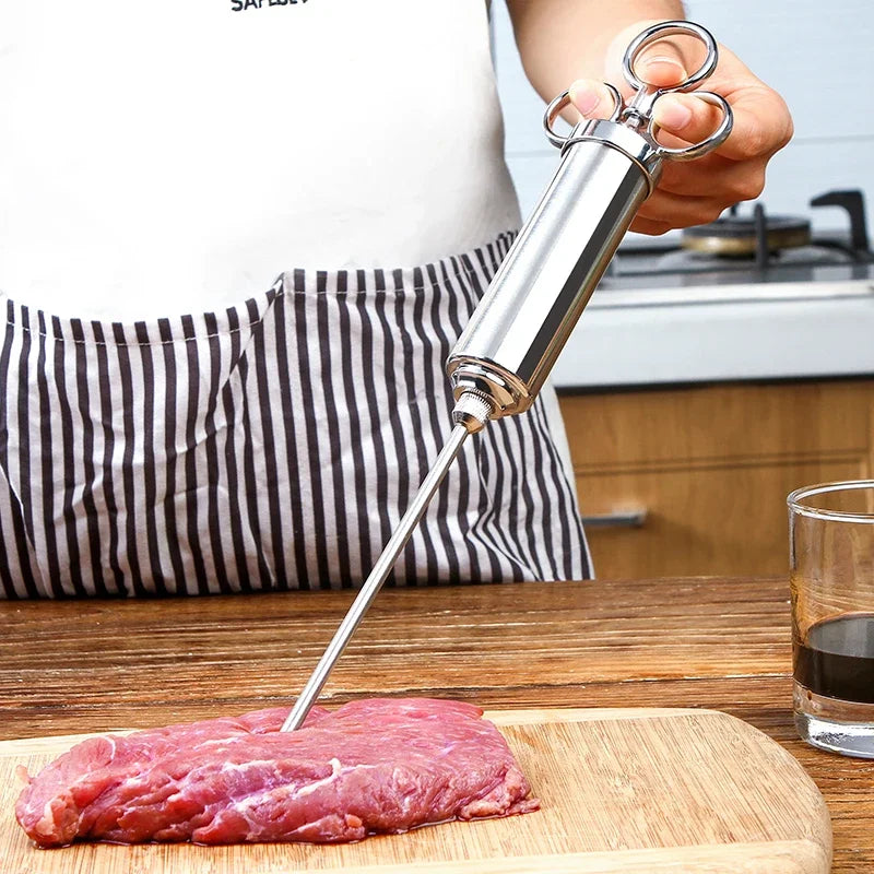 RVS marinade injector 60 ml met 2-5 naalden