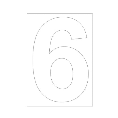 Zelfklevende Vuilnisbak Nummersticker