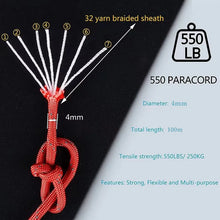 Stevig touw / Reflectief Paracord 4 mm 7 strengs