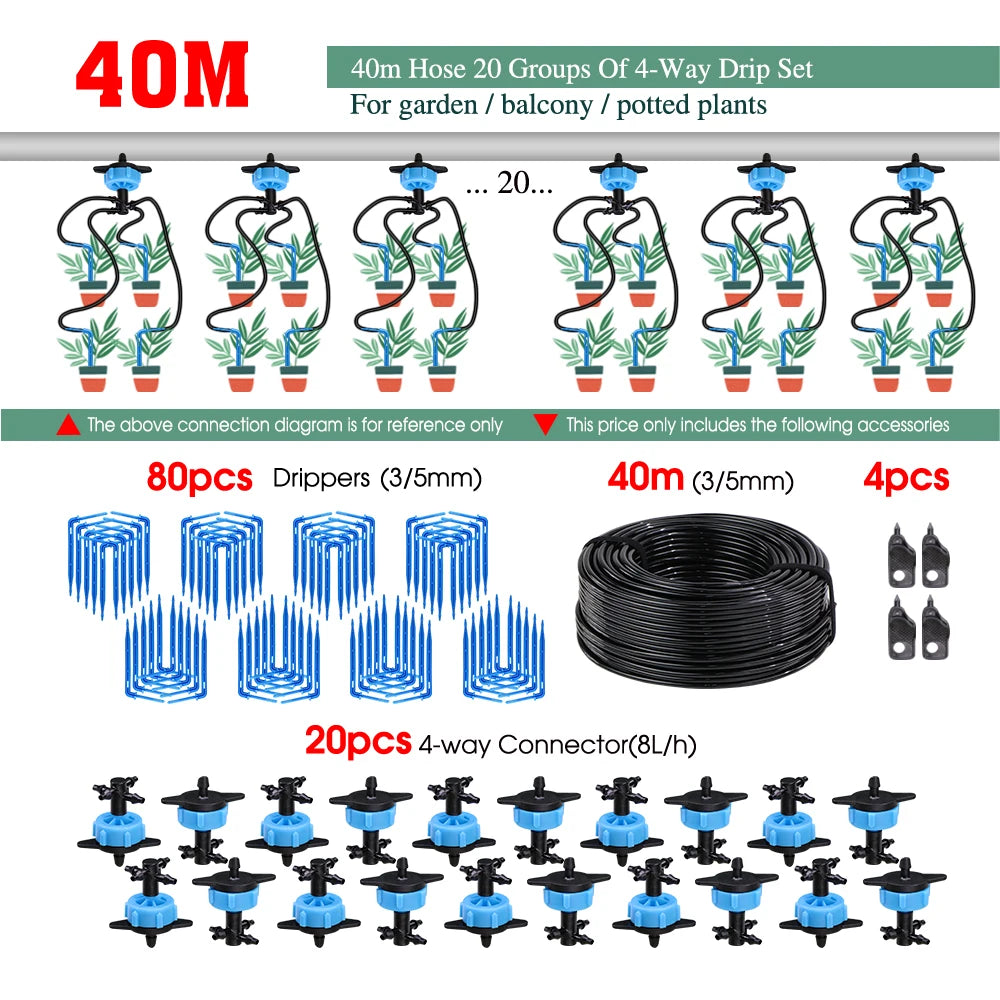 MUCIAKIE 4/2-Wegen Druppel Irrigatiesysteem