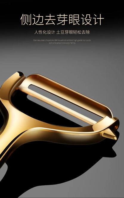 Roestvrijstalen dunschiller met antislip handvat