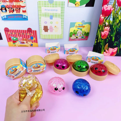 Squishy Glitter Dumpling met bewaardoos