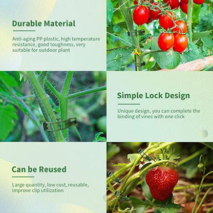 100 Kunststof Plantbevestigingsclips