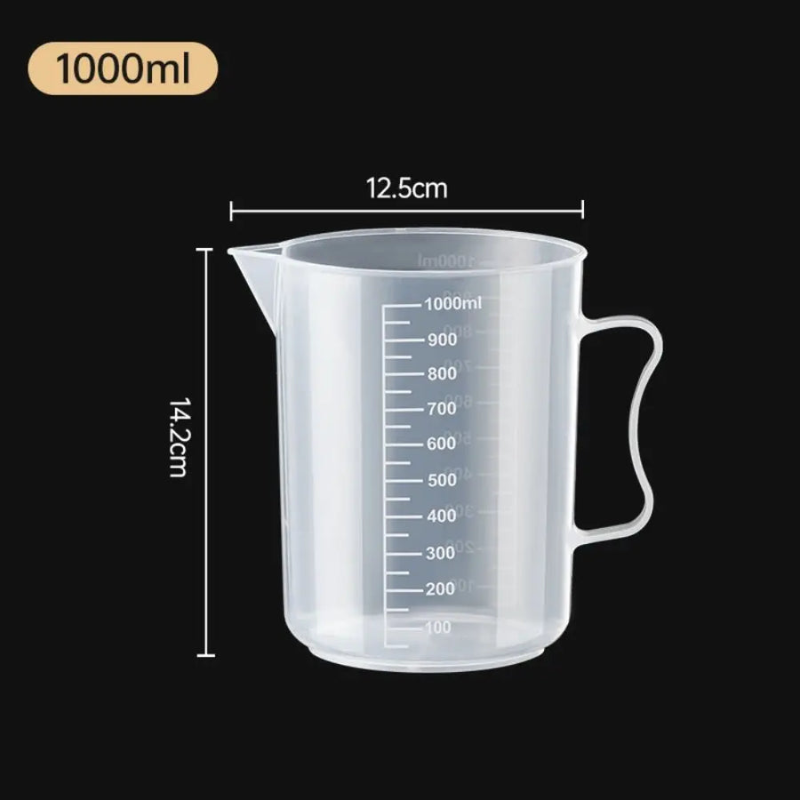 Maatbeker kunststof transparant 1L