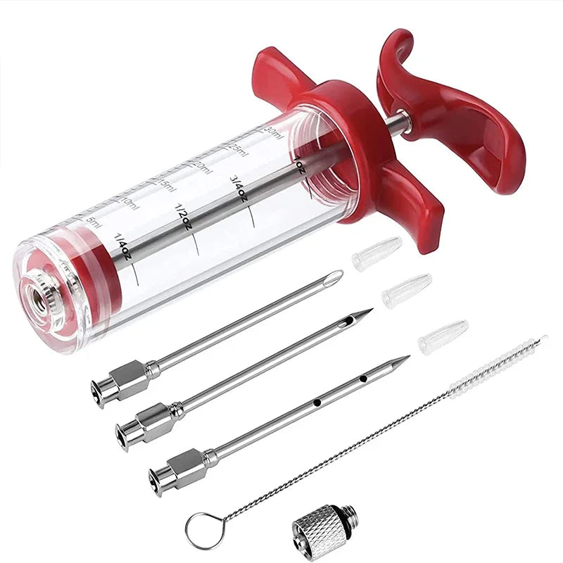 Vlees marinade injector 3 rvs naalden