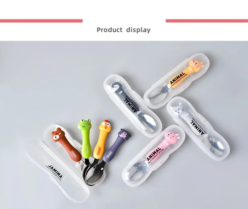 Kinderbestek Cartoon Dier Set