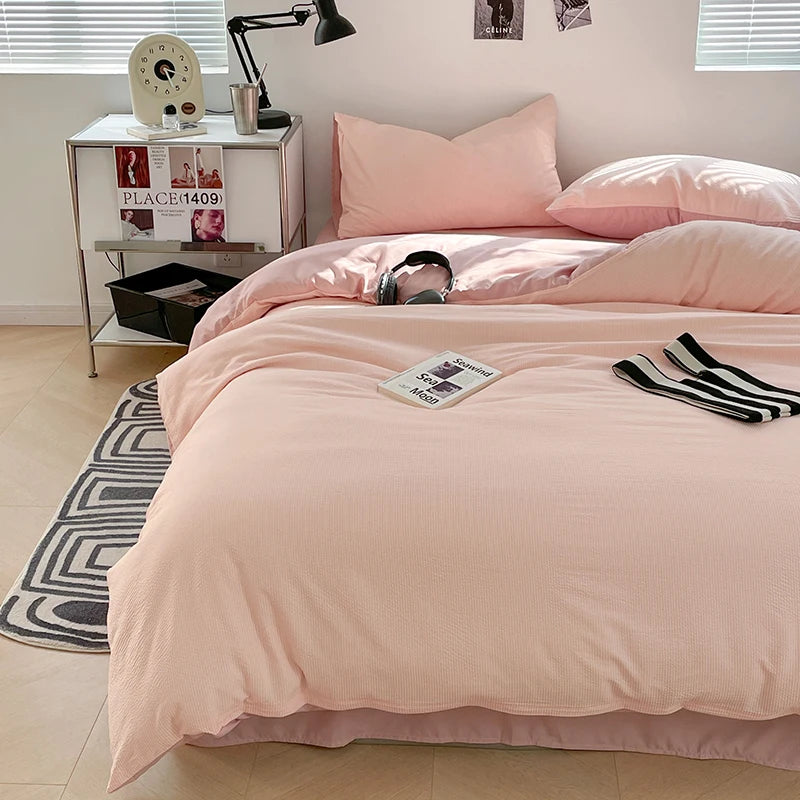Dekbedovertrekset microfiber 3-delig met rits