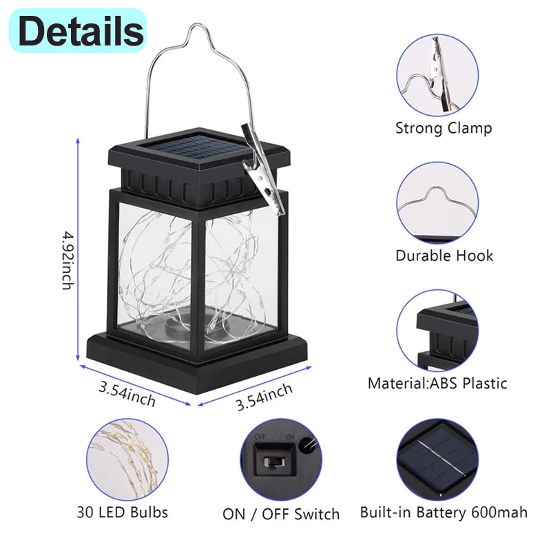 Solar LED lantaarn voor tuin terras balkon