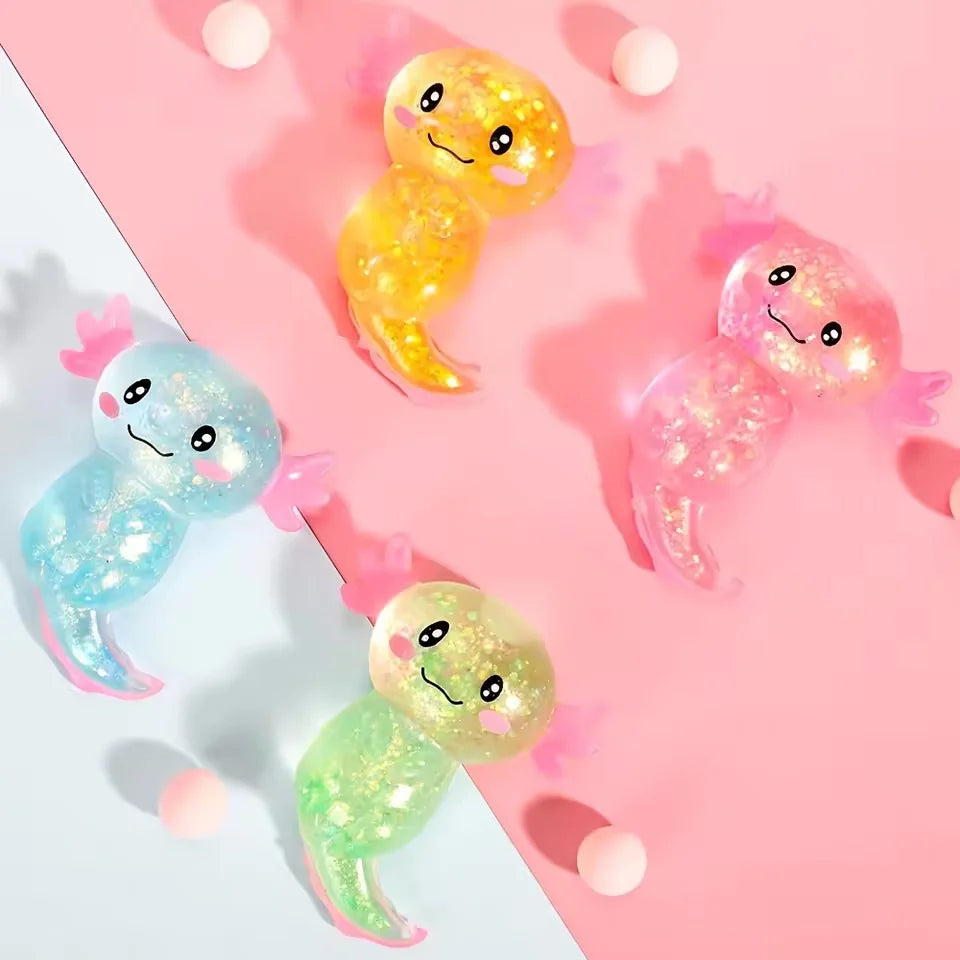Knijpspeelgoed axolotl 4 stuks willekeurig