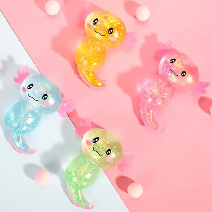 Knijpspeelgoed axolotl 4 stuks willekeurig