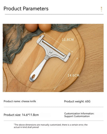 Kaas- en botersnijder van roestvrij staal, uitschuifbaar