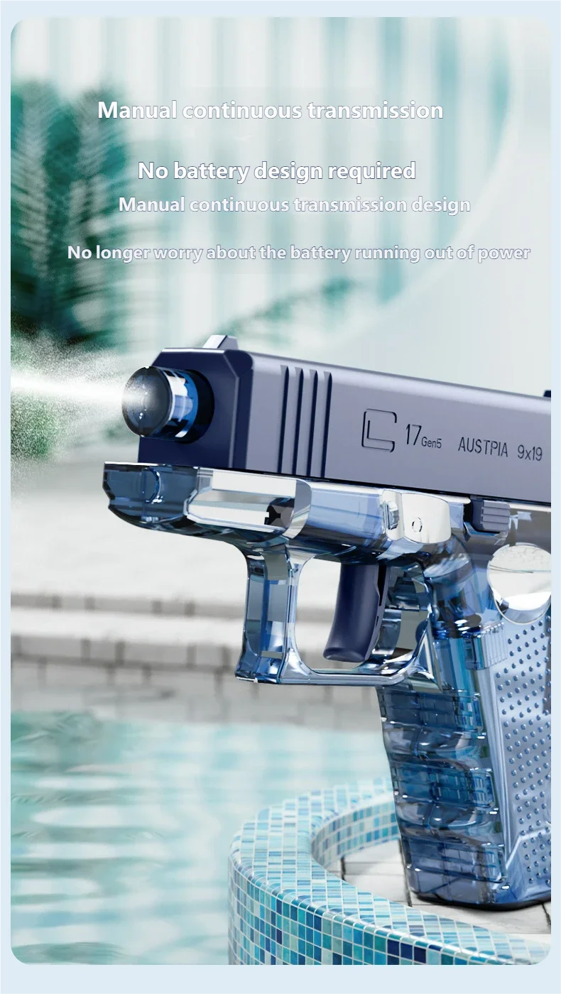 Mini Water Gun without Batteries for Outdoor Fun