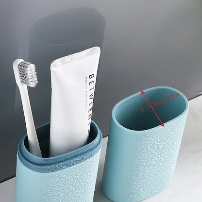Tandenborstelhouder met spoelbeker plastic