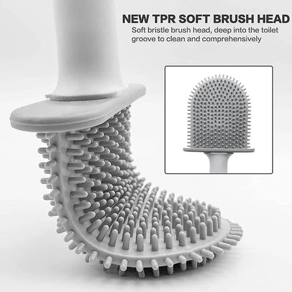 Toiletborstel siliconen ophangbaar met houder