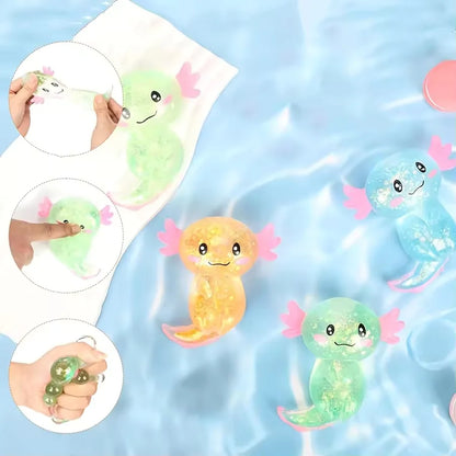 Knijpspeelgoed axolotl 4 stuks willekeurig